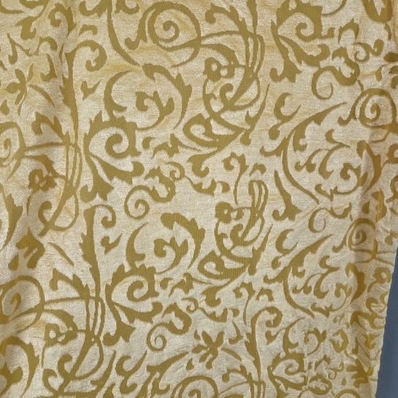 Vintage Anthony Mark Hankins Terry Yellow Gold V Neck Womens Top Size 1X Vibrant - Picture 6 of 11